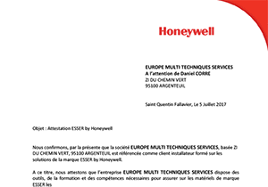 EMS, Installateur spécialiste de la marque ESSER by Honeywell